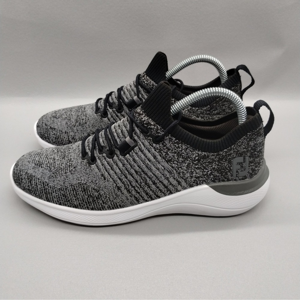 FootJoy Flex XP Womens Golf‎ Shoes 8.5 Grey Black Spikeless Sneakers 95336